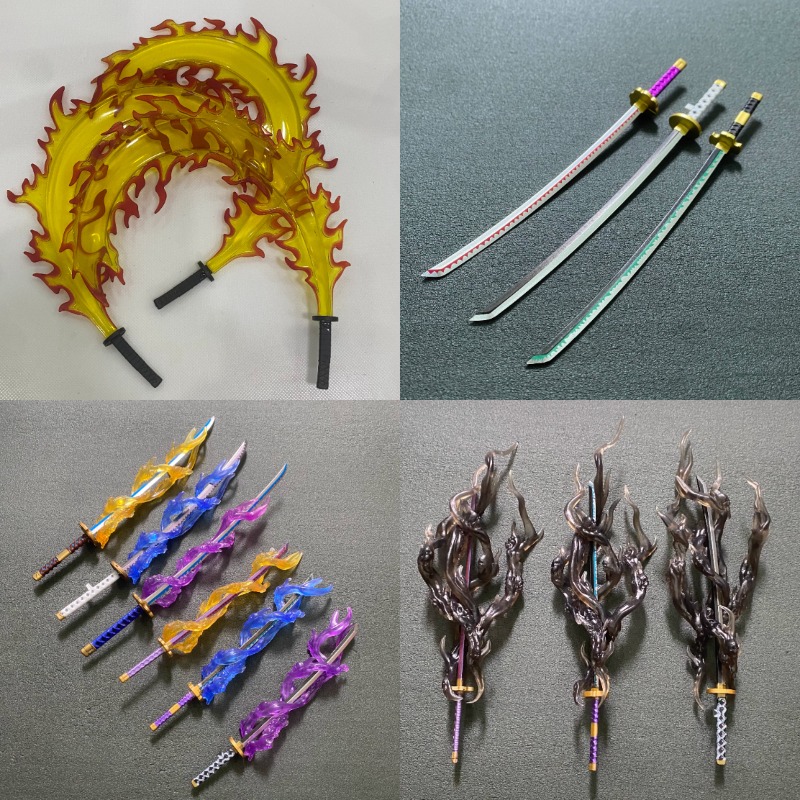 Model Kit Zero - DIY 군인 액세서리 사무라이 불꽃 칼