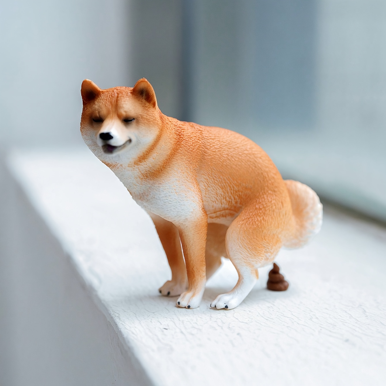 Model Kit Resin - 1/6 스케일 재미있는 시바견 피규어 세트
