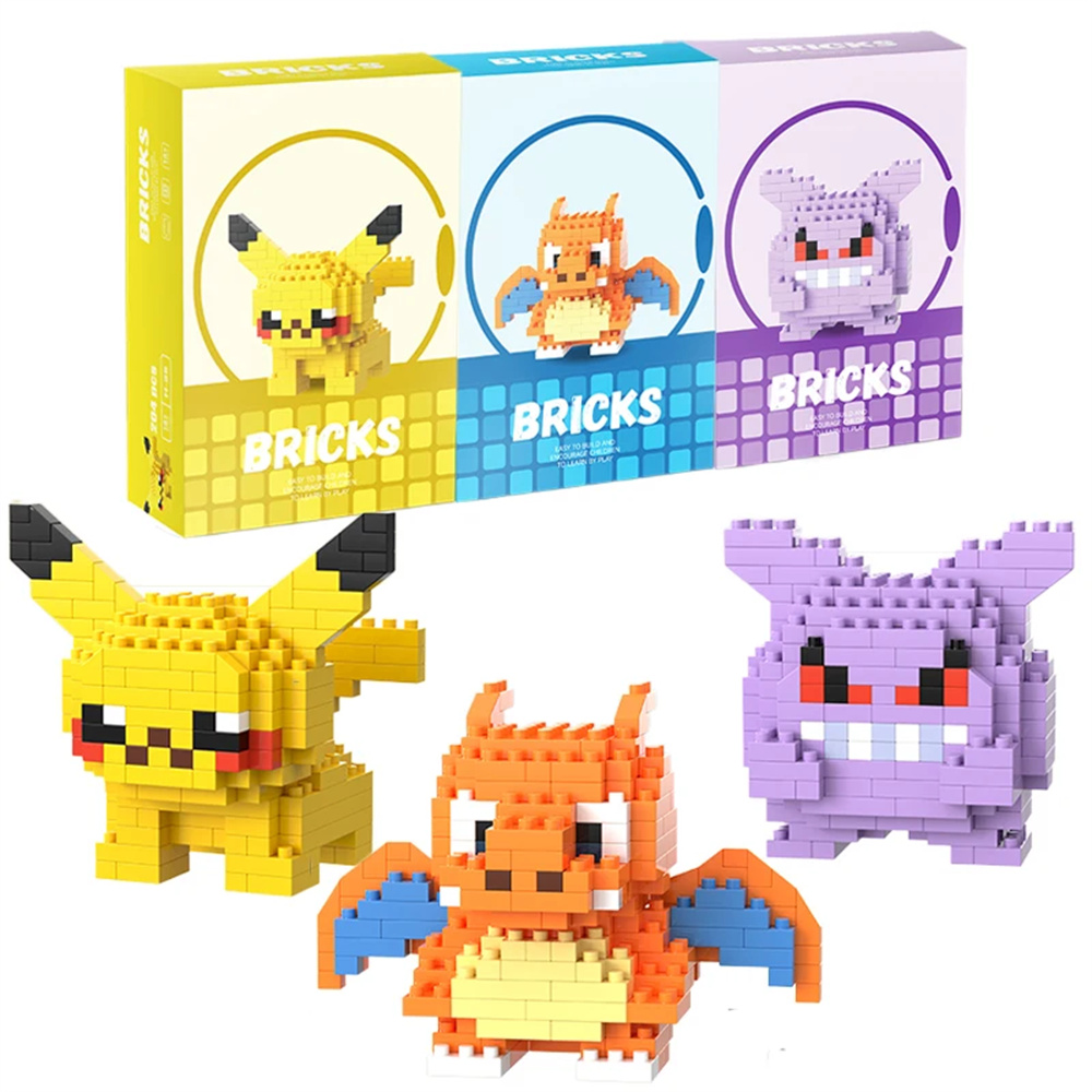 Model Kit Resin - 포켓몬 마이크로 빌딩 블록 피카추 드래곤이트