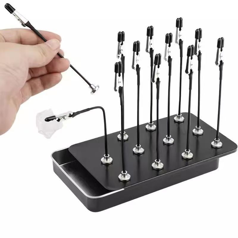 Model Kit Paint Set - 모델 페인팅 스탠드베이스 홀더 12PCS 악어