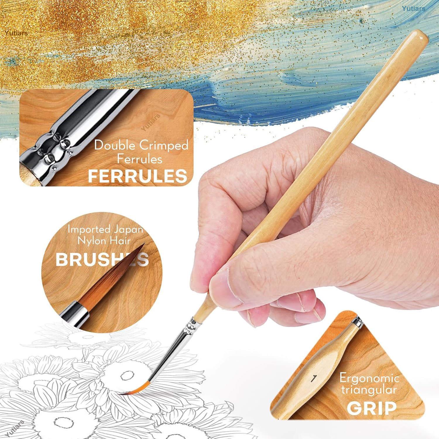 정밀한 디테일을 위한 10개입 정밀 페인트 브러시 세트 - Model Kit Paint Set 리뷰 및 가격