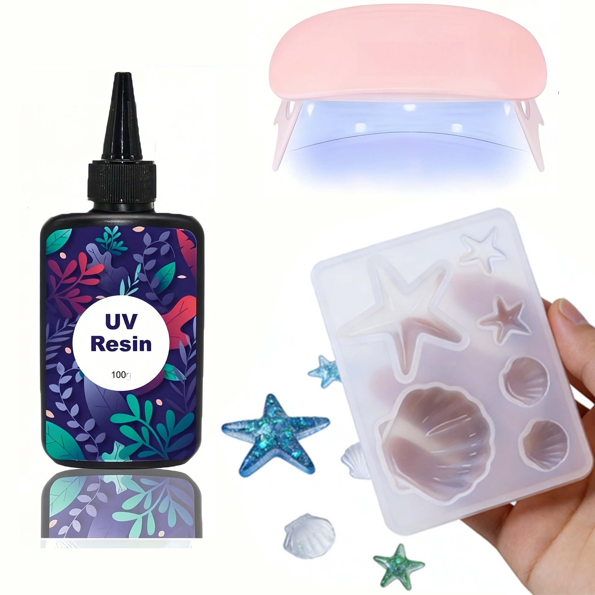 DIY 바다 테마 크리스탈 에폭시 레진 쉘 쥬얼리 펜던 - Model Kit Resin 리뷰 및 가격